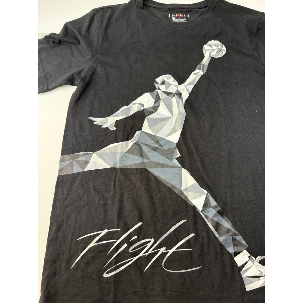Jordan Boys Flight Jumpman Graphic Tee Shirt Black Youth Large 12-13yrs New‎